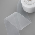 Шторная лента фиксированная сборка, органза, 10 см, 50±1 м, прозрачная - Фото 4