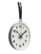 Часы настенные интерьерные для кухни "Сковорода", бесшумные, 25 х 43 см, белые, АА - Фото 4