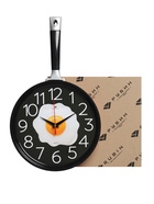 Часы настенные интерьерные «Сковорода», для кухни, бесшумные, плавный ход, 25×43 см, чёрные, от батарейки 1×АА - Фото 8
