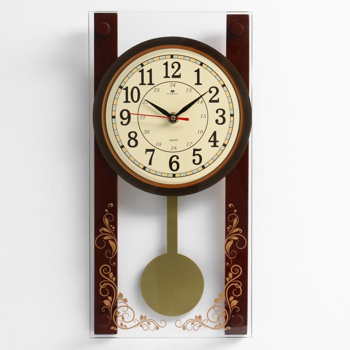 Часы настенные, интерьерные "Лоза", бесшумные, маятник - Фото 1