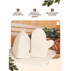 Набор для бани, шерсть 30%, полиэфир 70%, 3 предмета: шапка, рукавица, коврик, «Добропаровъ» - Фото 2