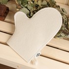 Набор для бани, шерсть 30%, полиэфир 70%, 3 предмета: шапка, рукавица, коврик, «Добропаровъ» - Фото 6