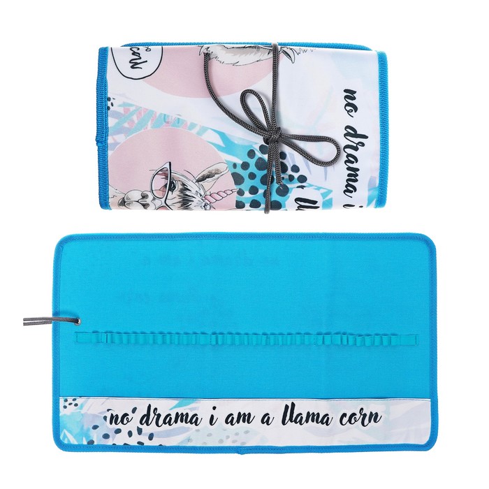 Пенал-скрутка мягкий 220 х 430 мм, на шнуровке, на 37 предметов ПНШ-1 "Лама Корн" 2021 - Фото 1
