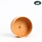Колесо для грызунов полузакрытое пластиковое, без подставки, 14 см, бежевое - фото 318499564