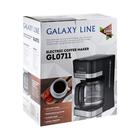 Кофеварка Galaxy LINE GL 0711, капельная, 1100 Вт, 1.8 л, черная - фото 7095818