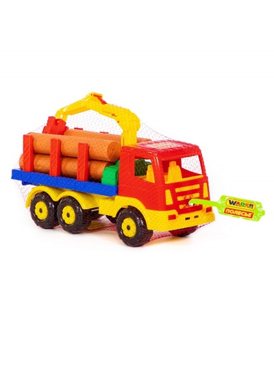 Машинка «Лесовоз», с брёвнами