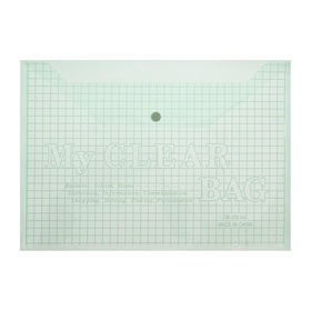 Папка-конверт на кнопке, А4, 180 мкм, Calligrata «Клетка», тонированная, зелёная (комплект 11 шт) Папка-конверт на кнопке, А4, 180 мкм, Calligrata «Клетка», тонированная, зелёная (комплект 11 шт)