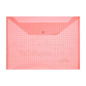 Папка-конверт на кнопке, А4, 180 мкм, Calligrata «Клетка», тонированная, красная (комплект 12 шт) Папка-конверт на кнопке, А4, 180 мкм, Calligrata «Клетка», тонированная, красная (комплект 12 шт)