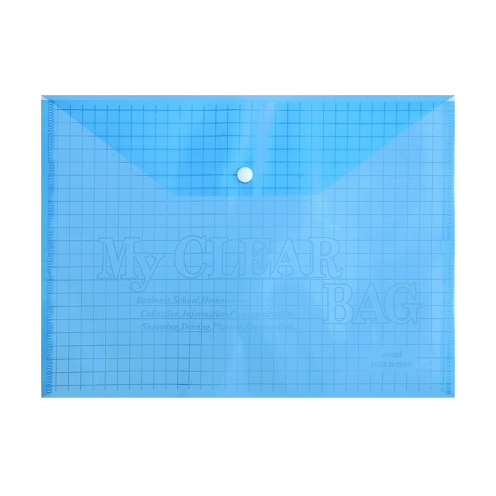Папка-конверт на кнопке, А4, 180 мкм, Calligrata 