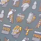 Наклейки для ногтей «Summer Night», металлизированные, цвет белый/золотистый 5220876