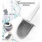 Ёршик для унитаза Доляна «Лилу», настенный, силиконовый, 4.3×9.5×36 см, белый - Фото 10