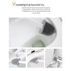 Ёршик для унитаза Доляна «Лилу», настенный, силиконовый, 4.3×9.5×36 см, белый - Фото 12