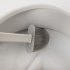 Ёршик для унитаза Доляна «Лилу», настенный, силиконовый, 4.3×9.5×36 см, белый - Фото 6