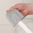 Ёршик для унитаза Доляна «Лилу», настенный, силиконовый, 4.3×9.5×36 см, белый - Фото 7