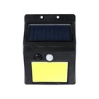 Садовый светильник на солнечной батарее с датчиком движения, накладной, 9.5 × 13 × 5 см, COB LED, свечение белое - фото 6405024