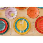 Тарелка фарфоровая обеденная Wilmax Scratch, d=28 см, цвет оранжевый - Фото 4