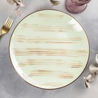 Тарелка фарфоровая обеденная Wilmax Scratch, d=28 см, цвет фисташковый - Фото 1