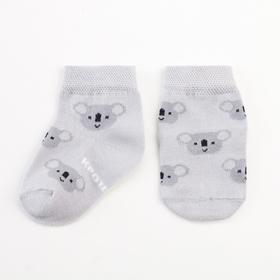 Носки детские Крошка Я «Коалы», цвет серый, 10-12 см