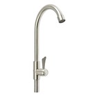 Моносмеситель ZEIN Z01, нержавеющая сталь, поворотный излив, сатин - Фото 3