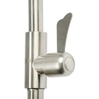 Моносмеситель ZEIN Z01, нержавеющая сталь, поворотный излив, сатин - Фото 6