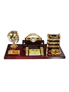 Набор настольный 6 в 1 (блок д/бумаг, подставка для печати, карандашница, часы, визитница, глобус) - Фото 12