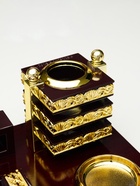 Набор настольный 6 в 1 (блок д/бумаг, подставка для печати, карандашница, часы, визитница, глобус) - Фото 5