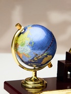 Набор настольный 6 в 1 (блок д/бумаг, подставка для печати, карандашница, часы, визитница, глобус) - Фото 6