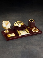 Набор настольный 6 в 1 (блок д/бумаг, подставка для печати, карандашница, часы, визитница, глобус) - Фото 7