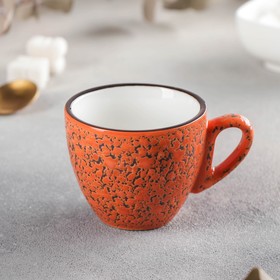 Кофейная чашка фарфоровая Wilmax Splash, 110 мл, цвет оранжевый