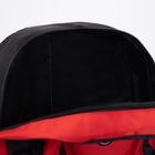 Рюкзак туристический, 65 л, отдел на молнии, наружный карман, цвет чёрный/красный - Фото 6