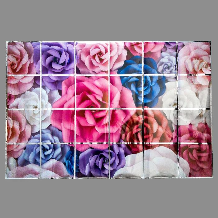 Наклейка на кафельную плитку "Бутоны роз" 90х60 см - Фото 1