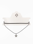 Чокер «Двойной» с нитью, звезда, цвет бело-чёрный в серебре, L=40 см - Фото 4