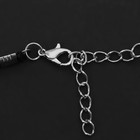 Чокер «Двойной» с нитью, сердечко, цвет бело-чёрный в серебре, L=32 см - Фото 2