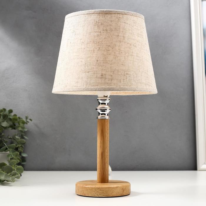 Лампа настольная RISALUX 16391/1, E14, 40 Вт, светлое дерево, 22×22×37 см