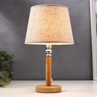 Лампа настольная 16391/1 E14 40Вт светлое дерево 22х22х37 см RISALUX - фото 24235709