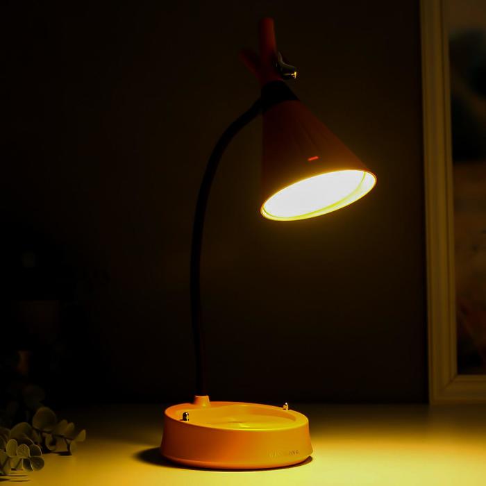 Настольная лампа с диммером 16299/1YL LED 4Вт USB АКБ 3000-6000К желтый 12,3х12,3х37 см RISALUX  544 - фото 1907216986