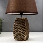 Настольная лампа с абажуром RISALUX 16444/1BR, E14, 40 Вт, бронза, 22×22×34 см - Фото 5