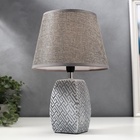 Лампа настольная 16444/1GR E14 40 вт серый 22×22×34 см RISALUX - Фото 4