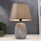 Лампа настольная 16444/1GR E14 40 вт серый 22×22×34 см RISALUX - Фото 5