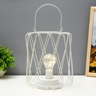 Ночник лофт 16451/1WT LED от батареек 3хАА белый 17×17×21 см RISALUX - Фото 2