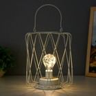 Ночник лофт 16451/1WT LED от батареек 3хАА белый 17×17×21 см RISALUX - Фото 3