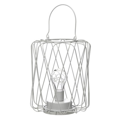 Ночник лофт 16451/1WT LED от батареек 3хАА белый 17×17×21 см RISALUX