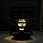 Ночник лофт 16453/1BK LED от батареек 3хАА черный 15,5х15,5х20 см RISALUX - фото 21243454