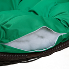 Подвесное кресло КОКОН «Круглое» зелёная подушка, стойка - Фото 8