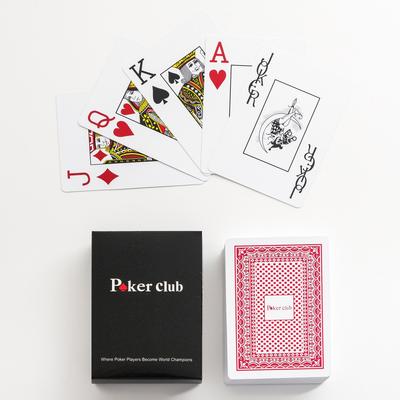 Карты игральные пластиковые «Poker Club», колода 54 шт., 9×6 см, для покера