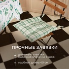 Сидушка на стул "Этель"Eucalyptus (клетка) 42х42см, 100% хлопок, саржа 190 г/м2 - Фото 2