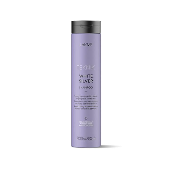 Шампунь для волос LAKME Teknia White Silver Shampoo, тонирующий, 300 мл - Фото 1