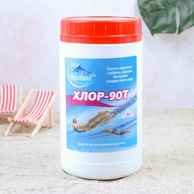 Дезинфицирующее средство Aqualand Хлор-90Т, таблетки 20 г, 1 кг
