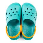 Сабо детские, цвет аквамарин/оранжевый, размер 34-35 - Фото 2