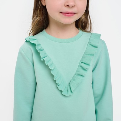 Свитшот для девочки KAFTAN: Basic line, цвет мятный, размер 30 (98-104 см)